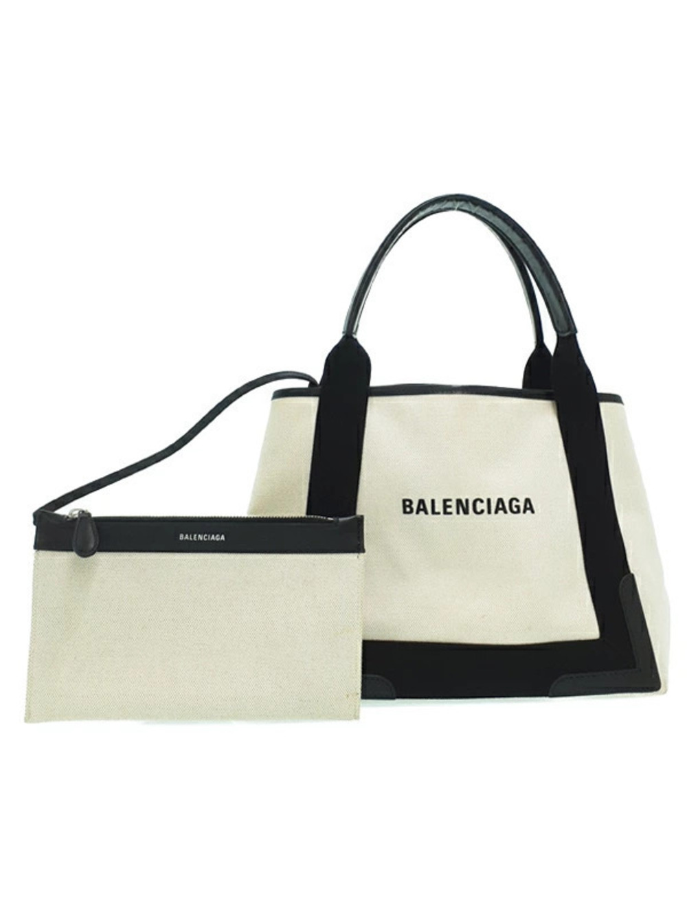 Balenciaga Navy Blue Cabas Tote Bag